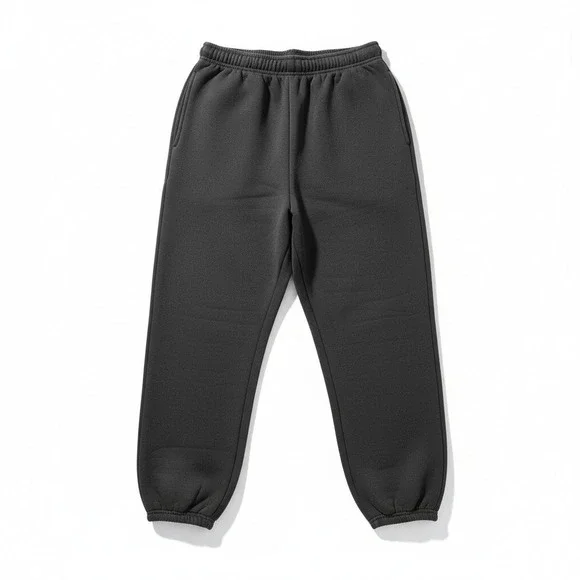 Hanes Premium Black Sweatpants, Men's Small Elastic Waist Drawstring Joggers - Picture 1 of 8